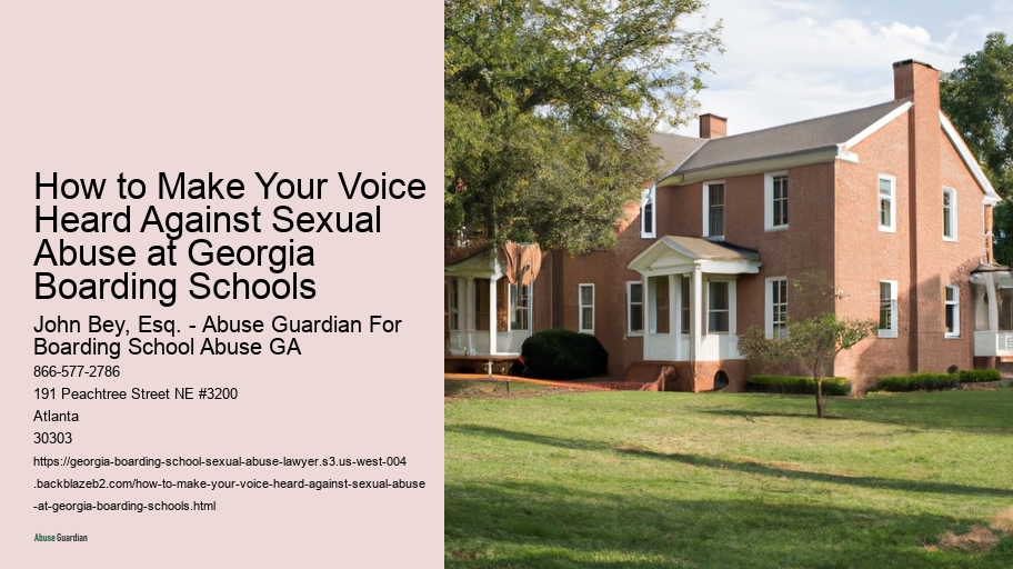How to Make Your Voice Heard Against Sexual Abuse at Georgia Boarding Schools